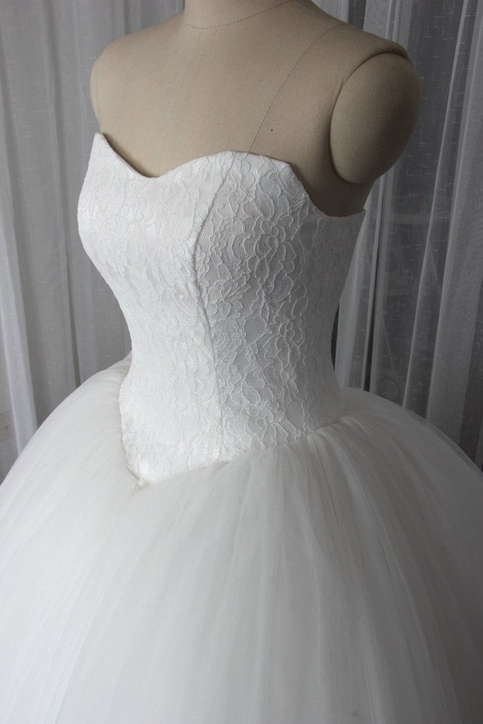 Elegant Sheath White Lace Gorgeous Wedding Party Dresses, Popular Bridal Gown, WD0096