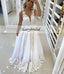 Tulle Wedding Dress, Lace Wedding Dress, V-Back Bridal Dress, Beaded Wedding Dress, Sleeveless Wedding Dress, Charming Wedding Dress, D121