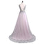 Best Sale Deep V-Neck Sexy Chiffon Beading Prom Dresses with Rhinestone,LB0138