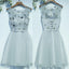 New Arrival Pretty Beading Applique Lace Up Back Homecoming dresses,220003