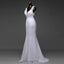 Simple Design Sexy V_neck and Beautiful Backless Mermaid Wedding Dresses,220014