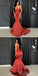 Spaghetti Straps Backless Satin Mermaid Sleeveless Long Prom Dresses, FC1430