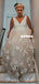 Vintage A-Line Tulle Backless Applique Floor-Length Long Sleeveless Wedding Dress, FC1488