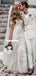 Sweetheart Backless Lace Sheath Unique Designed Long Wedding Dresses, FC1732