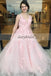 Boat Neckline Tulle Applique Prom Dress, Charming Sleeveless Open-Back Prom Dress, D181