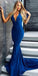 Halter Backless Mermaid Sleeveless Jersey Prom Dresses, FC1934