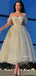 Charming Off Shoulder A-line Sparkle Homecoming Dress, HC001