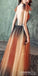 A-Line Gradual Tulle Applique Long Beaded Prom Dresses, FC2073