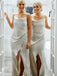 Spaghetti Straps Simple Sleeveless Floor-Length Bridesmaid Dress, FC2159-1