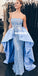 Charming Lace Straight Neckline Sleeveless Applique Satin Prom Dress, FC2226