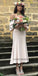 Off Shoulder Mermaid Chiffon Simple Backless Tea-Length Bridesmaid Dress, FC2250