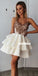 Spaghetti Straps Lace Top A-line Jersey Backless Homecoming Dress, FC2520