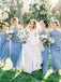 Chiffon A-line Backless Spaghetti Straps Sleeveless Bridesmaid Dress, FC2526