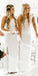 Mermaid White One Shoulder Backless Slit Bridesmaid Dress, FC2530
