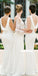 Honest White Sleeveless Mermaid Double FDY Backless  Bridesmaid Dress, FC2676