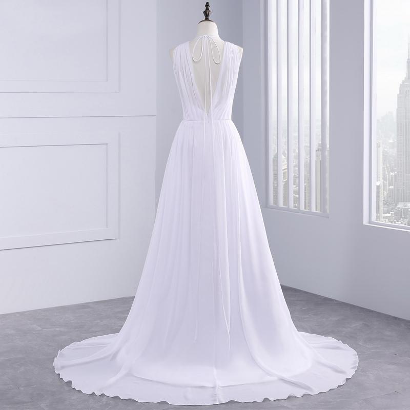 Long Bridesmaid Dress, Chiffon Bridesmaid Dress, Sleeveless Bridesmaid Dress, Dress for Wedding, V-Back Bridesmaid Dress, Beading Bridesmaid Dress, LB0277