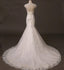 Long Wedding Dress, Lace Wedding Dress, Tulle Wedding Dress, Cap Sleeve Bridal Dress, Open Back Wedding Dress, Applique Mermaid Wedding Dress, LB0286
