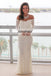 Off the Shoulder Lace Prom Dress, Charming Mermaid Long Sleeve Prom Dress, D341