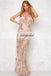 Sexy Deep V-Neck Prom Dress, Backless Lace Prom Dress, Side Split Prom Dress, D349