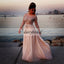 Sparkle Beaded Sequin Long Sleeve Prom Dress, Honest A-Line Tulle Prom Dress, D369