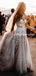 Stunning Sweetheart A-line Lace Backless Tulle Long Wedding Dresses, FC3909