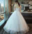 Long Wedding Dress, Sweet Heart Wedding Dress, Tulle Bridal Dress, Applique Wedding Dress, Lace Wedding Dress, Beading Wedding Dress, Floor-Length Wedding Dress, LB0417