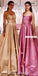 Gorgeous A-line Sparkle Sequin Corss-Back Spaghetti Straps Prom Dresses, FC4292