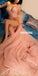 Gorgeous A-line Tulle High-Low Sleeveless Mermaid Sexy Prom Dresses, FC4303