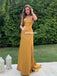 New Arrival Straight Neckline Backless Pleated Elastic Satin Prom Dresses, FC4424