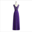 New Arrival Fashion Rhinestone Purple Party Lace and Chiffon Floor-Length bridesmaid dresses,220045