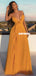 Spaghetti Straps Chiffon A-line Backless Prom Dress, FC4509