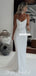 Simple Design Mermaid Corss Back Sexy Jersey Wedding Dress, FC4555