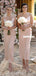 Spaghetti Straps A-line Backless V-neck Tea-length Bridesmaid Dress, FC4569
