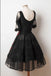 Tulle Homecoming Dress, Lace Knee-Length Graduation Dress, High Quality Homecoming Dress, LB0458