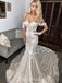Off Shoulder Lace Mermaid Backless Sweetheart Wedding Dress, FC4686