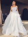 Honest A-line Tulle Straight Neckine Backless Wedding Dress, FC4689