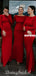 Gorgeous Long Sleeve Mermaid Red Long Bridesmaid Dress, FC4699