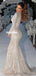 Honest Long Sleeves Sequin Deep V-neck Prom Dresses, FC4768