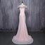 Hot Sale Off Shoulder Floor-Length Pink Beaded  Sequins Long Mermaid Bridesmaid Dresses Wedding Party Dresses,220049