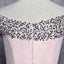 Hot Sale Off Shoulder Floor-Length Pink Beaded  Sequins Long Mermaid Bridesmaid Dresses Wedding Party Dresses,220049