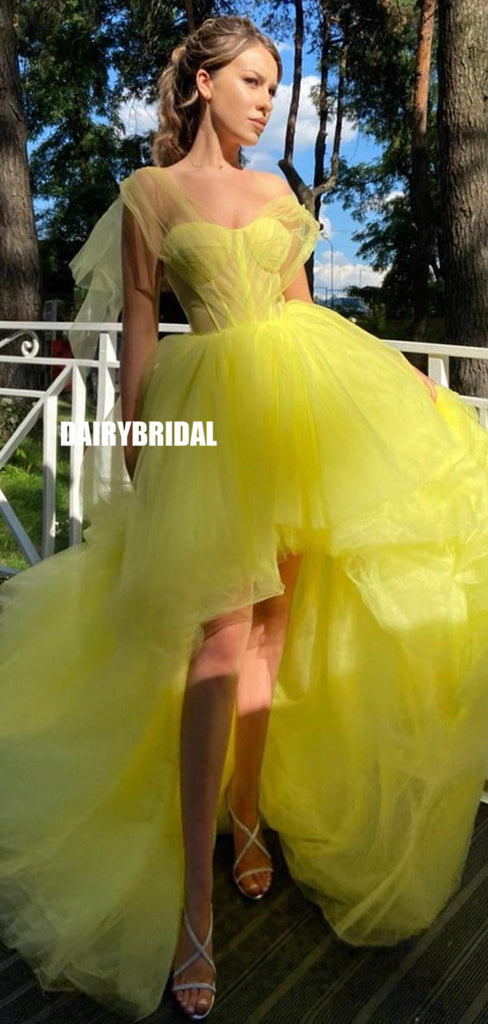 Adorable A-line Tulle High-low Sweetheart Organza Prom Dress, FC5231