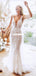 Luxury Mermaid Lace Backless Sexy Deep V-neck Wedding Dresses, FC5888