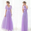 Long Bridesmaid Dress, Chiffon Bridesmaid Dress, V-Neck Bridesmaid Dress, Purple Bridesmaid Dress, Simple Design Bridesmaid Dress, Floor-Length Bridesmaid Dress, LB0622