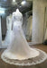 Long Sleeves Straight Neck Charming Lace Beaded Stunning Inexpensive Long Bridal Wedding Dress, WG635