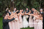 Convertible Backless Bridesmaid Dress, Pink Chiffon Bridesmaid Dress, D653