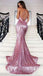 Long Prom Dress, Spaghetti Straps Prom Dress, Sequin Prom Dress, Mermaid Prom Dress, Sexy Prom Dress, Backless Prom Dress, V-Neck Party Dresses, Evening Dresses, LB0681