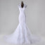 Long Wedding Dress, Lace Wedding Dress, Sleeveless Wedding Dress, Honest Bridal Dress, Mermaid Wedding Dress, Applique Wedding Dress, LB0704