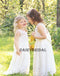 Lace Sleeveless Flower Girl Dresses with Bowknot, Lovely Little Girl Dresses,  DA946