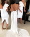 One Shoulder Mermaid Tea-Length Backless Bridesmaid Dress, FC3742