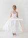 Lace Top Tulle Flower Girl Dresses, Popular Little Girl Dresses with Beaded Belt, D1147